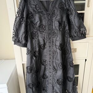 Chic Black Long Lace Dress